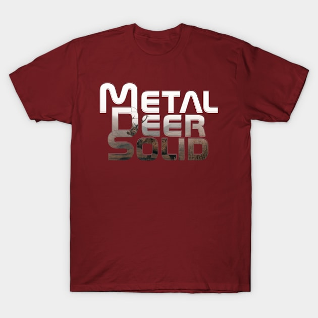 Metal Deer Solid T-Shirt by afternoontees